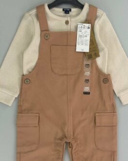 Home kiabi gabardine overalls set
