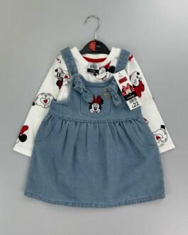 Home georgie denim pinafore set
