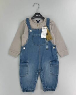 Home kiabi denim overalls set